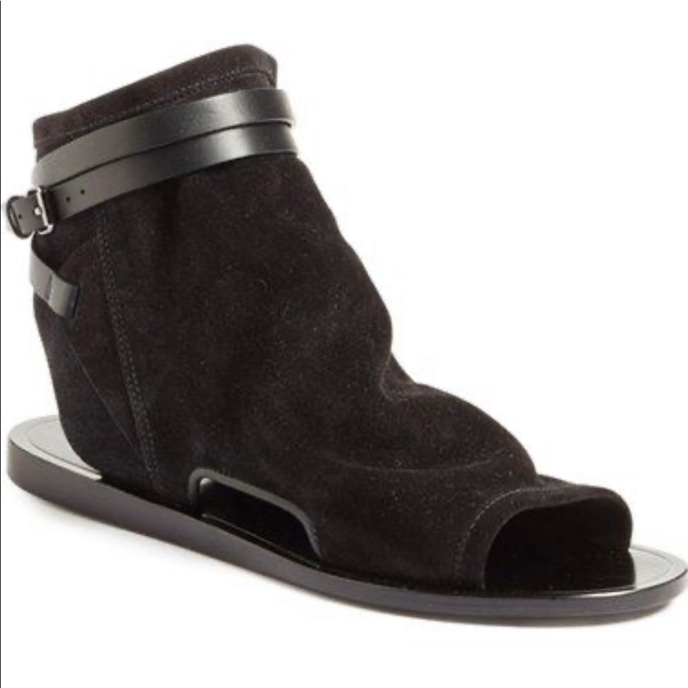 Vince Thalia Suede Black Slouch Sandals